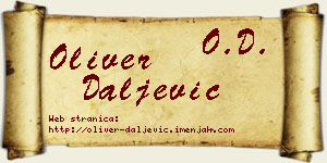 Oliver Daljević vizit kartica